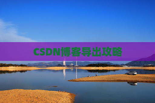 CSDN博客导出攻略